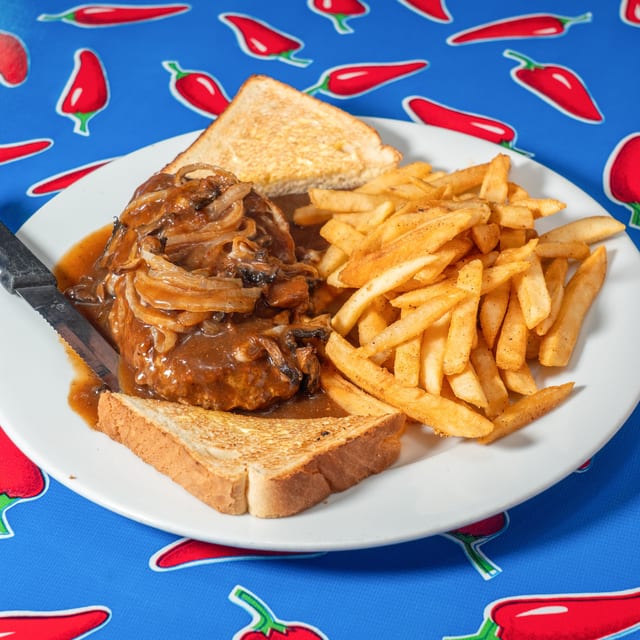 Hamburger Steak.