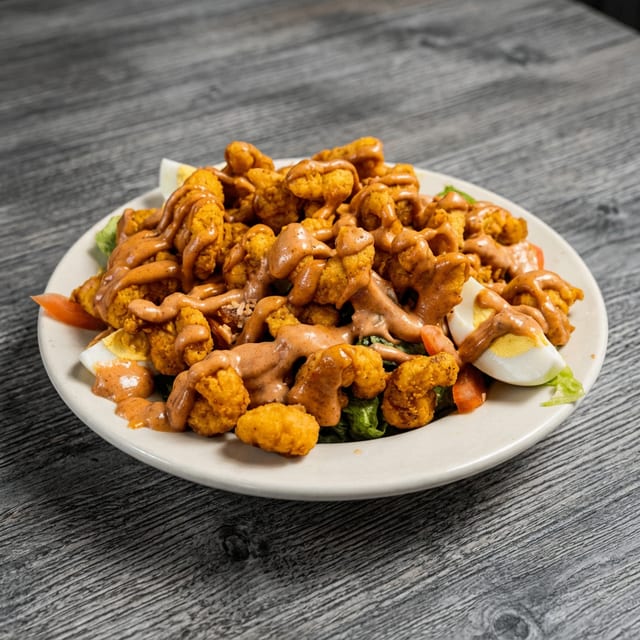 Fried Shrimp Remoulade Salad.