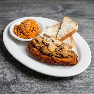 Stuffed Eggplant (Fried Eggplant Stuffed with an Eggplant & Shrimp Stuffing)