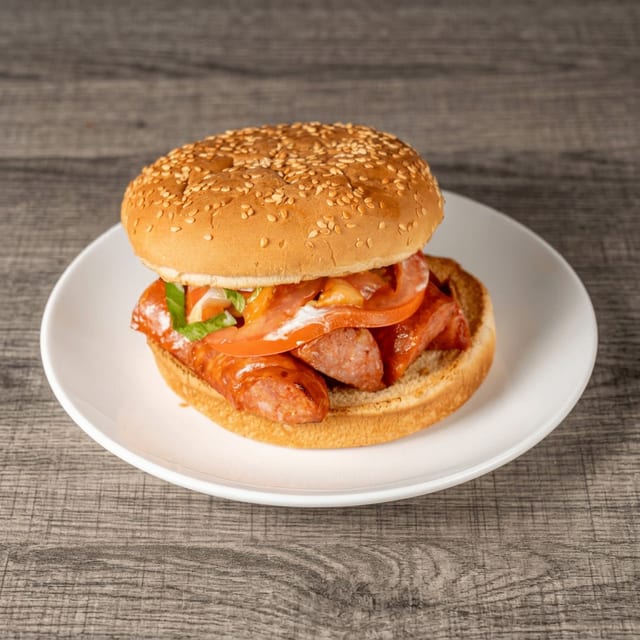 Smoked Sausage Sandwich.