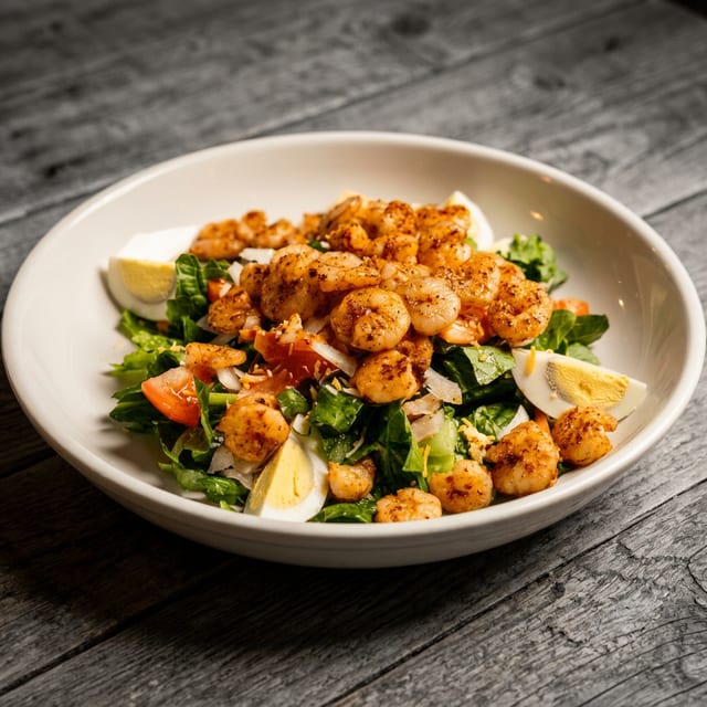Chef Salad with Bronzed Chicken or Shrimp.
